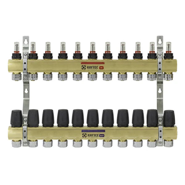 Колекторний блок Raftec Gold Ø 1"×3/4" EK - 11 контуров