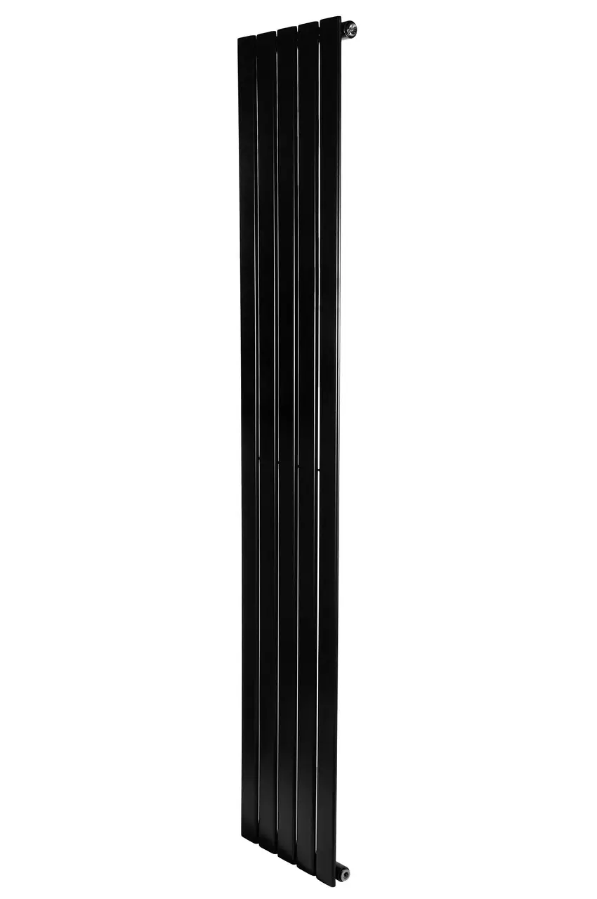 Вертикальный дизайнерский радиатор отопления ARTTIDESIGN Livorno 5/2200/340/50 чёрный матовый