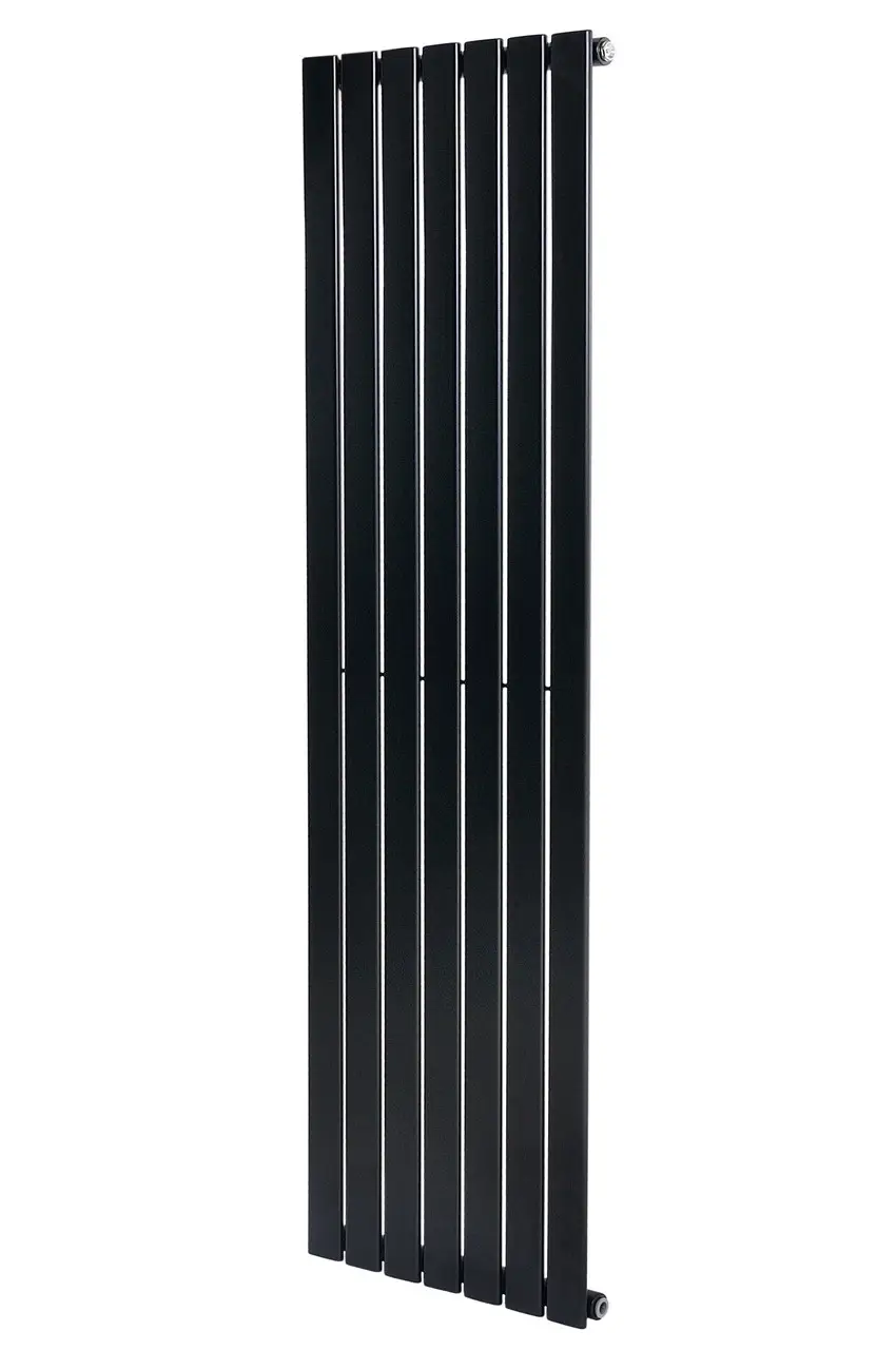 Вертикальный дизайнерский радиатор отопления ARTTIDESIGN Livorno 7/2000/476/50 чёрный матовий
