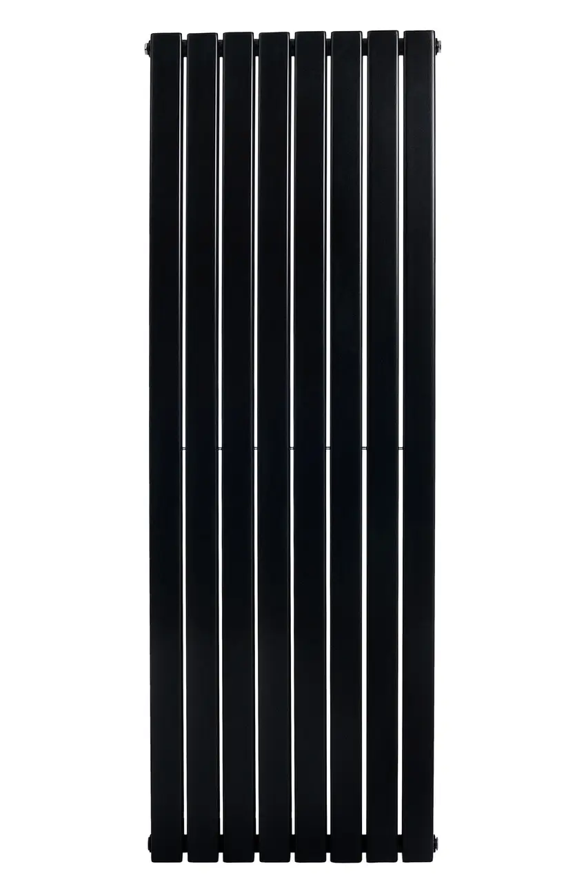 Вертикальный дизайнерский радиатор отопления ARTTIDESIGN Livorno 8/2000/544/50 черный матовый