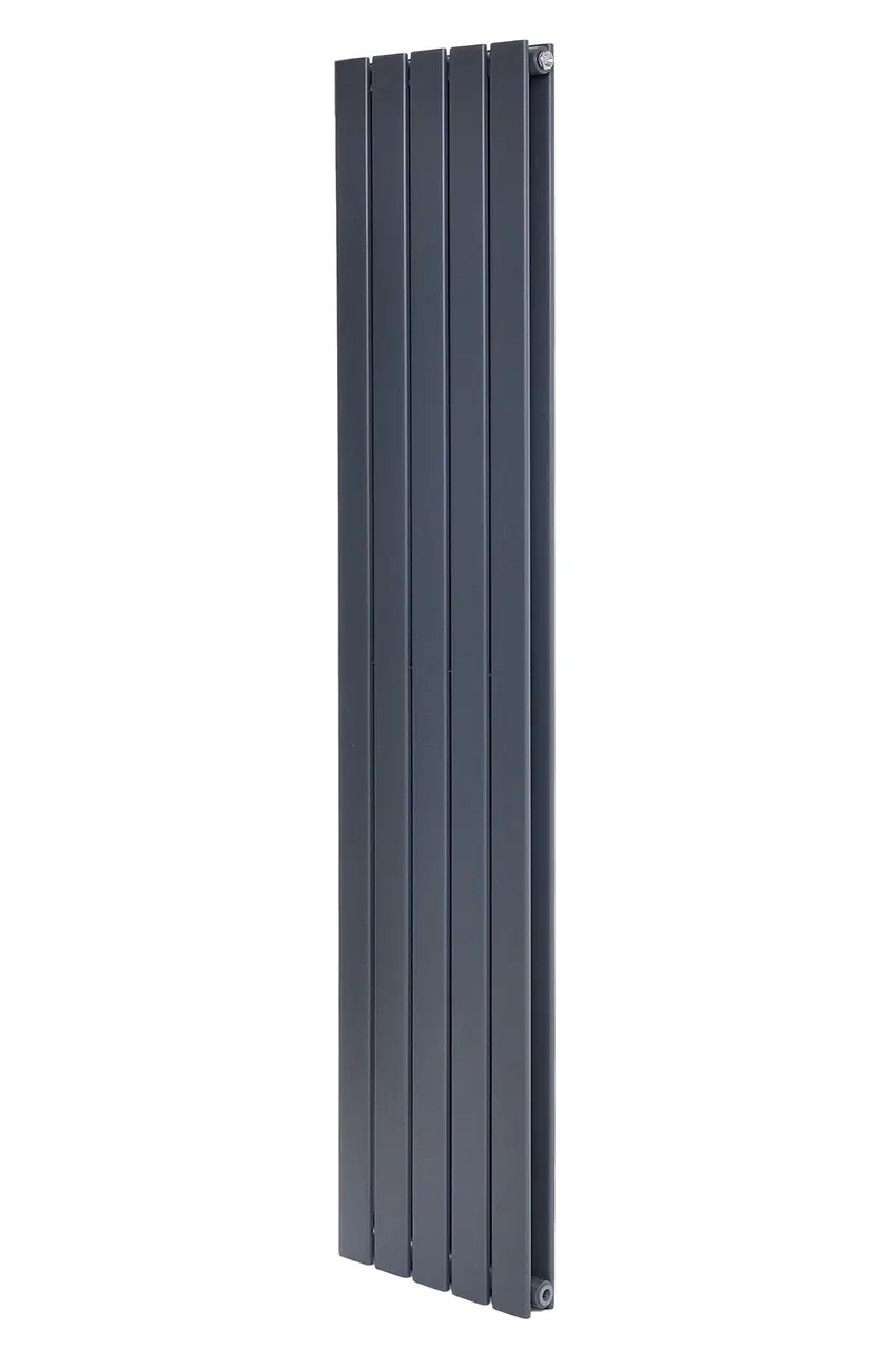 Вертикальный дизайнерский радиатор отопления ARTTIDESIGN Livorno II 5/1600/340 серый матовый