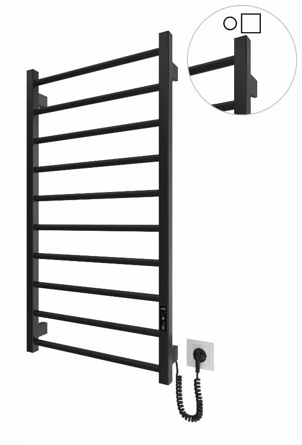 Електрична рушникосушарка HF Leeds 970x530 чорний мат