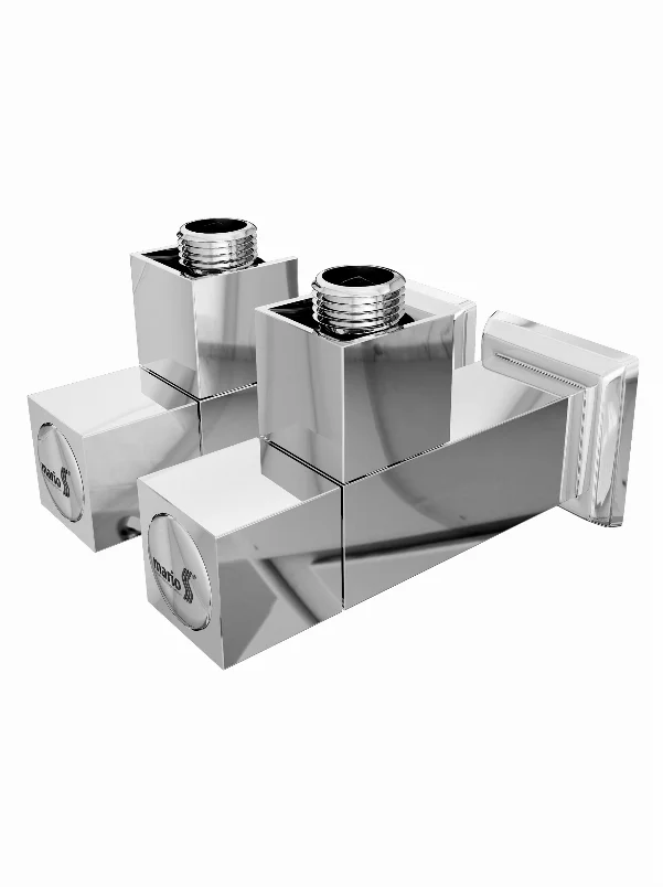 Кран кутовий квадрат, G1/2″ комплект