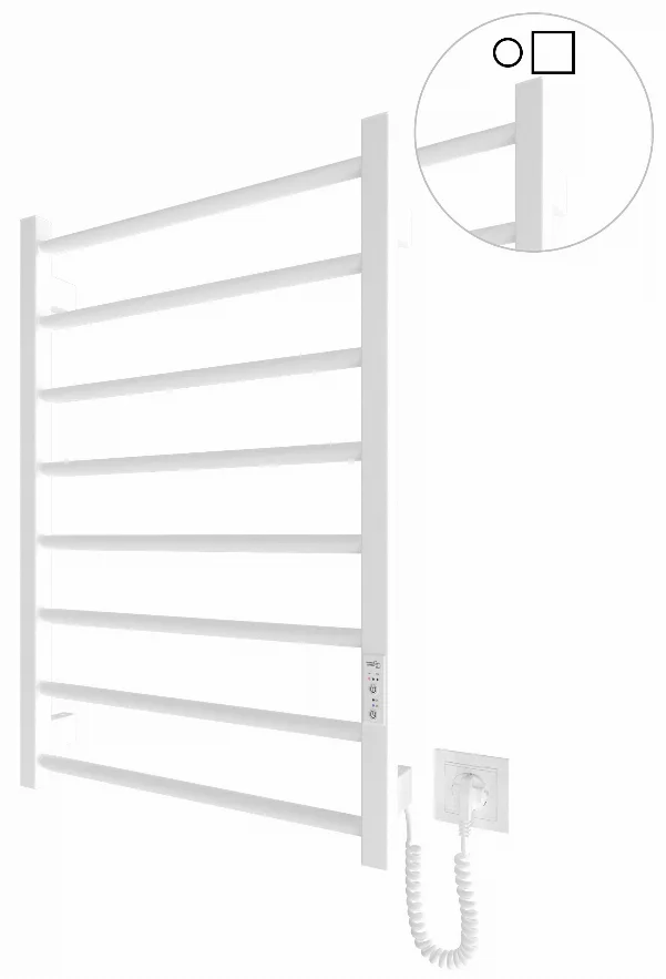 Електрична рушникосушарка HF Leeds 770x530 білий мат