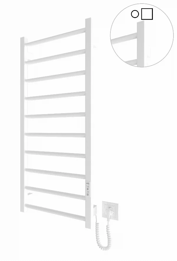 Електрична рушникосушарка HF Leeds 970x430 білий мат