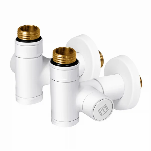Комплект дизайн кранов под ТЭН Ideale Senso 1/2”x1/2” белый