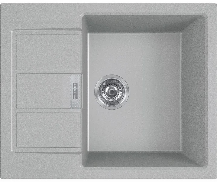 Мийка кухонна Franke Sirius 2.0, тектонайт, прямокутна, з крилом, 620х500х200, чаша-1, врізна, S2D 611-62, сірий