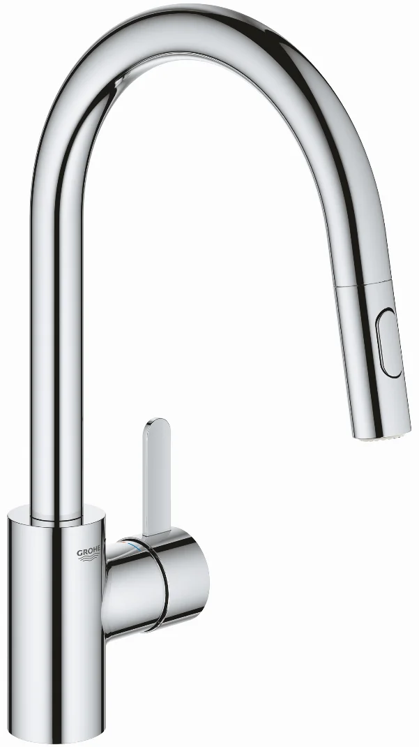 Смеситель для кухни Grohe Via Cosmo, длина излива - 223 мм, поворотный/выдвижной, однорычажный, хром