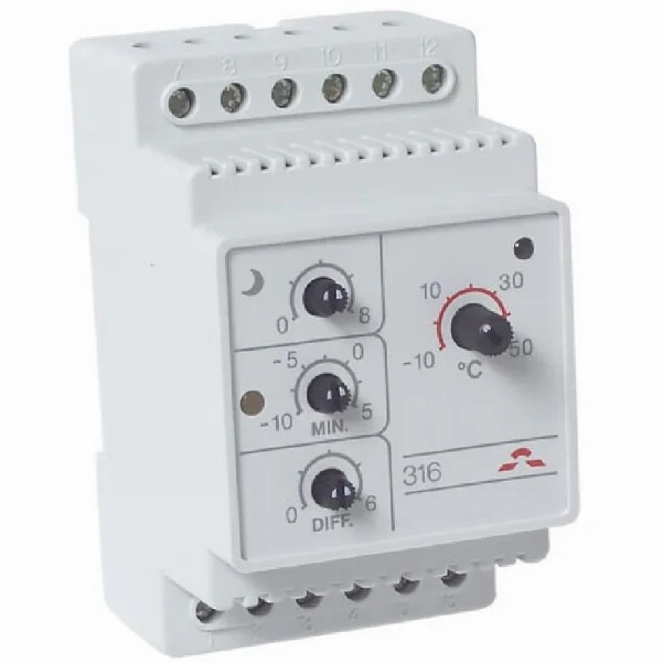 Терморегулятор Devi Devireg 316 -10...50° программируемый DIN 16А 230В