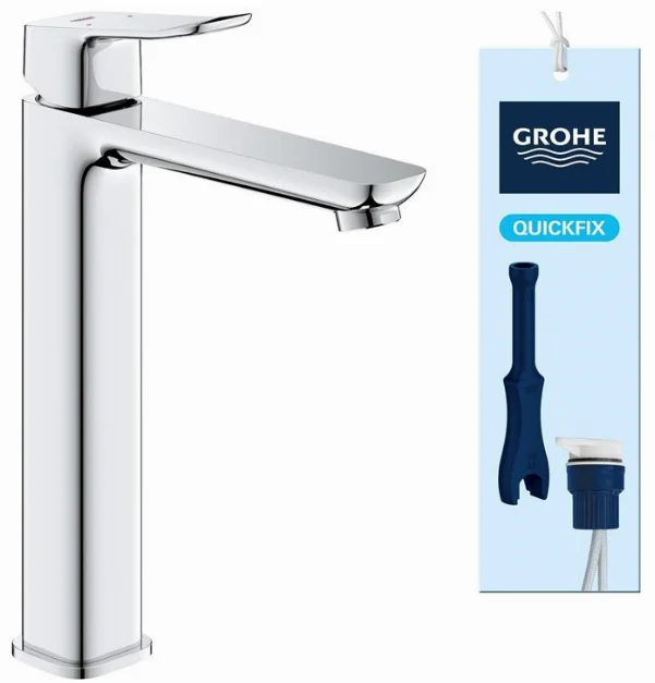 Змішувач для раковини Grohe QuickFix Dice XL-розміру, довж. виливу - 161мм, неповоротний, 1 важіль, хром
