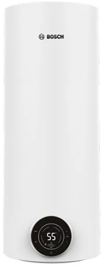 Водонагрівач електр. BOSCH круглий слім Tronic 4000T, 50л, 1,5кВт, сухий тен, вертикальний монтаж, електр. кер-ння, B, білий