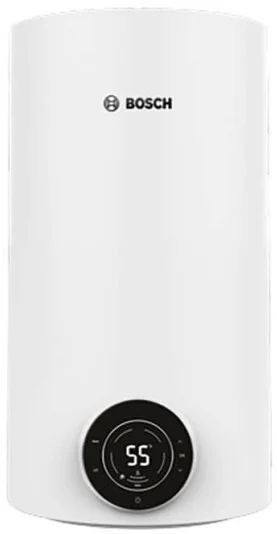 Водонагрівач електр. BOSCH круглий Tronic 4000T, 80л, 2кВт, сухий тен, вертикальний монтаж, електр. кер-ння, B, білий