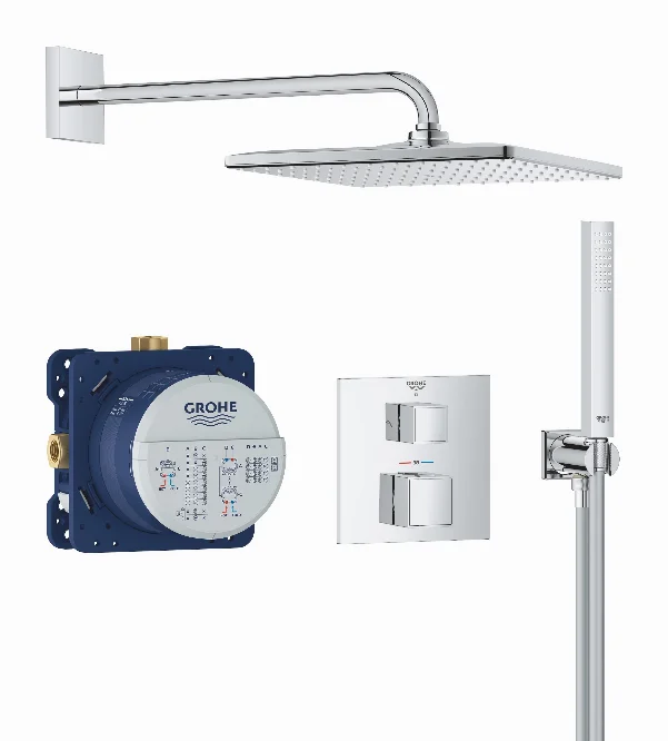 Grohtherm Cube Душова система прихованого монтажу з Rainshower Mono 310 Cube