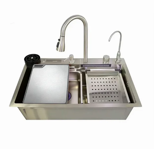 Мойка многофункциональная Zerix ZH7546-SET-06 Micro Decor SS Color с вмонтированным смесителем