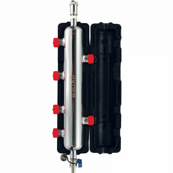 Гідрострелка Koer KR.S1032 4/2 Ø 1" зовнішня різьба, нержавійка: SUS304 (з повітровідвідником і дренажним краном)