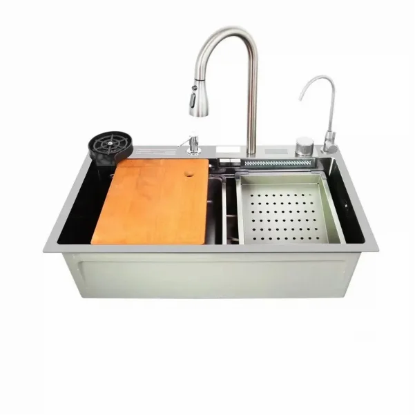 Мойка многофункциональная Zerix ZH7546-SET-07.SUS304 Decor с вмонтированным смесителем