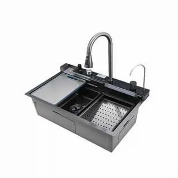 Мойка многофункциональная Mixxus MH7546-SET-06 Micro Decor Graphite с встраиваемым смесителем
