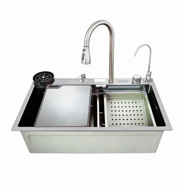 Мойка многофункциональная Zerix ZH7546-SET-07 Decor SS Color с вмонтированным смесителем